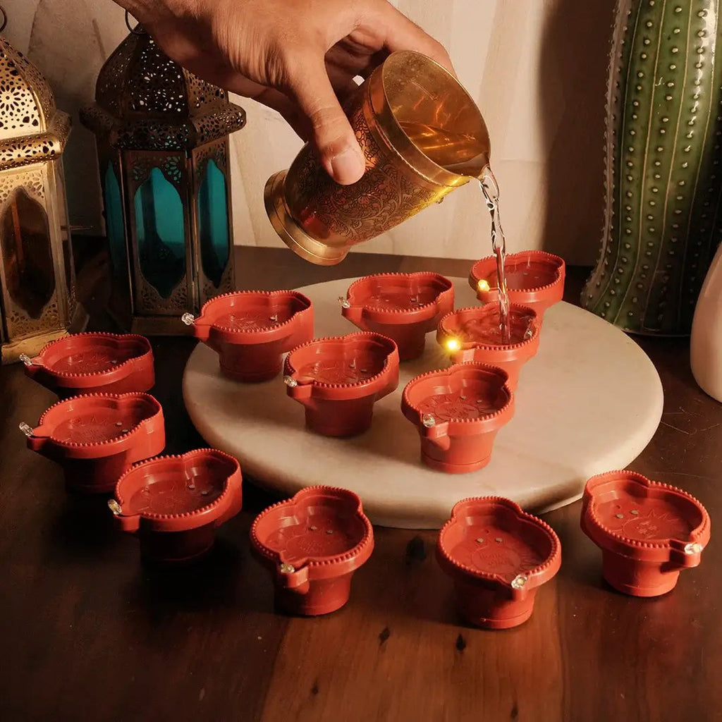 Premium LED Diya Set – Brighten Your Home This Deepavali