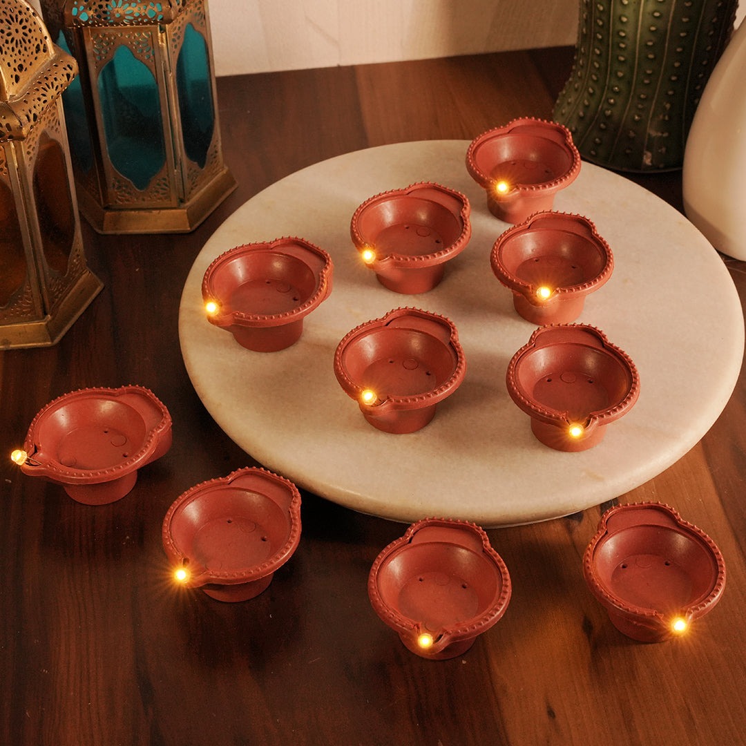 Premium LED Diya Set – Brighten Your Home This Deepavali